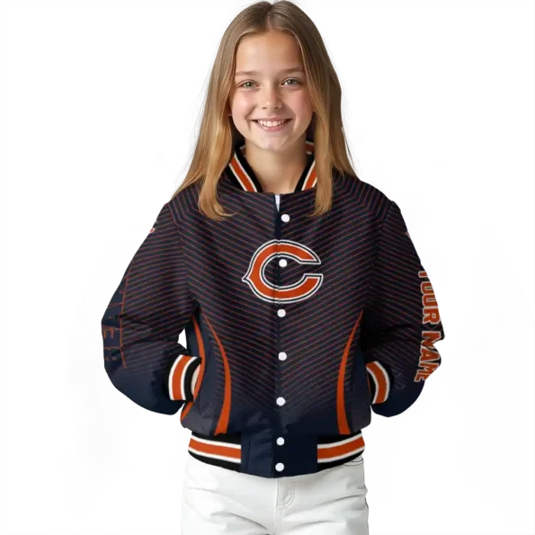 customized chicago bears chevron arrow blue varsity jacket top rated.webp