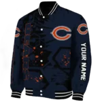 customized chicago bears hexagon cluster blue black varsity jacket best selling.webp