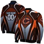 customized chicago bears mesh chest orange crocs black bomber jacket best selling