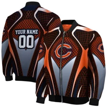 customized chicago bears mesh chest orange crocs black bomber jacket fashion forward