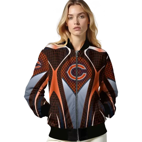 customized chicago bears mesh chest orange crocs black bomber jacket latest model