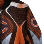customized chicago bears mesh chest orange crocs black bomber jacket best selling