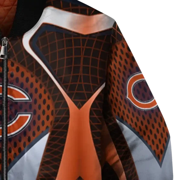customized chicago bears mesh chest orange crocs black bomber jacket premium grade