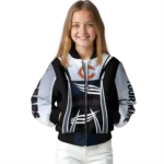 customized chicago bears mesh effect blue black bomber jacket best selling