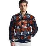 customized chicago bears pyramid shapes blue varsity jacket best selling.webp