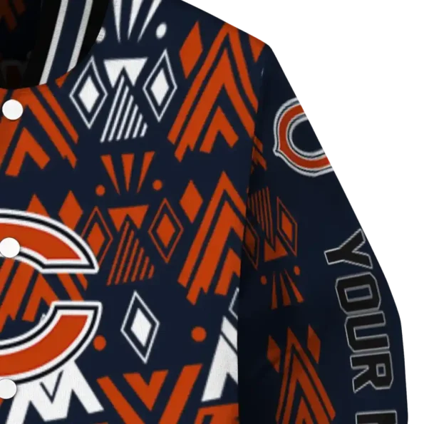 customized chicago bears pyramid shapes blue varsity jacket premium grade.webp