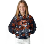 customized chicago bears pyramid shapes blue varsity jacket best selling.webp