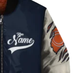 customized chicago bears razorback outline blue nude bomber jacket best selling