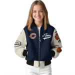 customized chicago bears razorback outline blue nude bomber jacket best selling