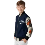 customized chicago bears razorback outline blue nude bomber jacket best selling