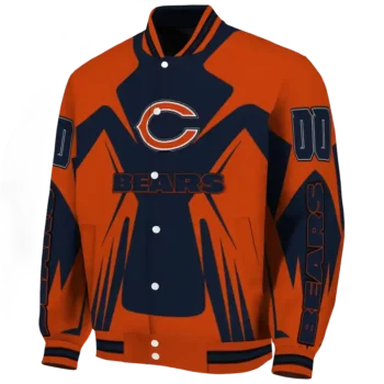 customized chicago bears spider mark blue orange crocs varsity jacket best selling.webp