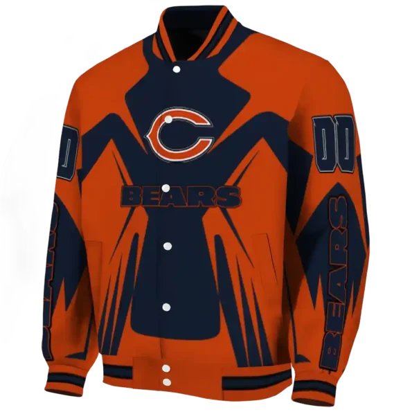 customized chicago bears spider mark blue orange crocs varsity jacket best selling.webp