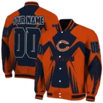 customized chicago bears spider mark blue orange crocs varsity jacket best selling.webp