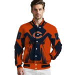 customized chicago bears spider mark blue orange crocs varsity jacket best selling.webp