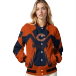 customized chicago bears spider mark blue orange crocs varsity jacket best selling.webp