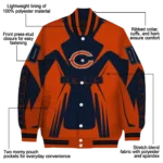 customized chicago bears spider mark blue orange crocs varsity jacket best selling.webp