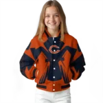 customized chicago bears spider mark blue orange crocs varsity jacket best selling.webp