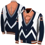 customized chicago bears v stripes blue white varsity jacket best selling.webp