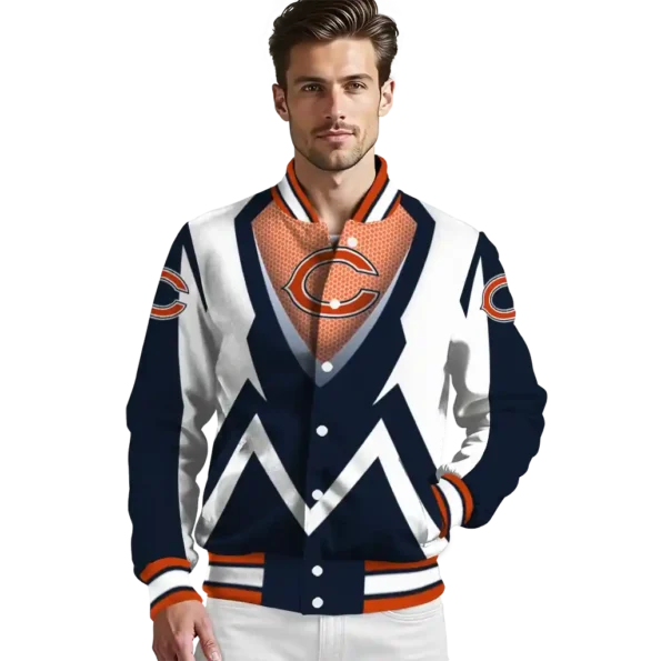 customized chicago bears v stripes blue white varsity jacket high quality.webp
