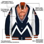 customized chicago bears v stripes blue white varsity jacket best selling.webp