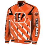 customized cincinnati bengals chevron angles orange varsity jacket best selling.webp