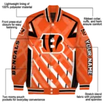 customized cincinnati bengals chevron angles orange varsity jacket best selling.webp