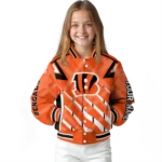 customized cincinnati bengals chevron angles orange varsity jacket best selling.webp