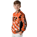 customized cincinnati bengals chevron angles orange varsity jacket best selling.webp
