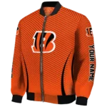 customized cincinnati bengals chevron arrow orange bomber jacket best selling