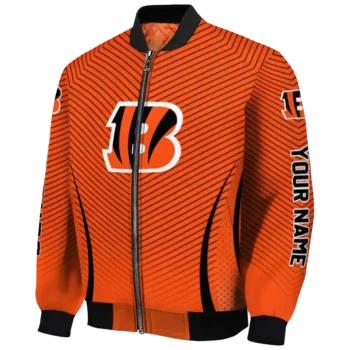 customized cincinnati bengals chevron arrow orange bomber jacket best selling