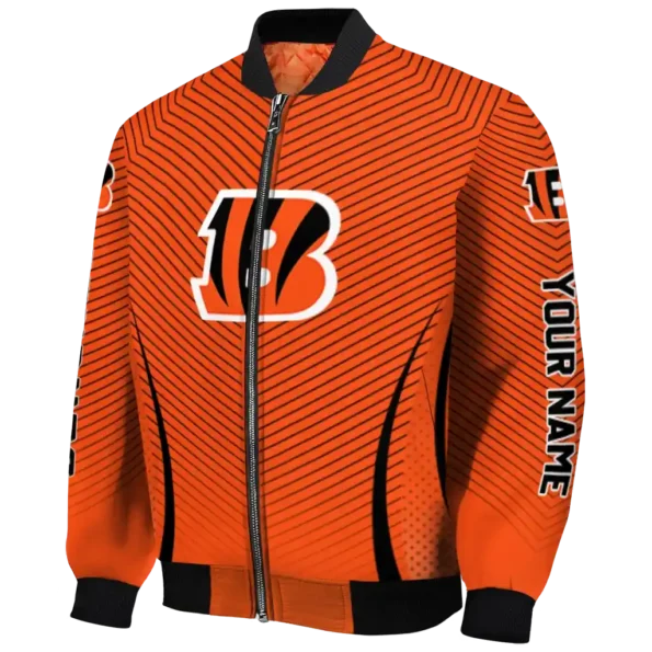 customized cincinnati bengals chevron arrow orange bomber jacket best selling