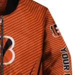 customized cincinnati bengals chevron arrow orange bomber jacket best selling