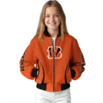 customized cincinnati bengals chevron arrow orange bomber jacket best selling