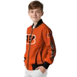 customized cincinnati bengals chevron arrow orange bomber jacket best selling