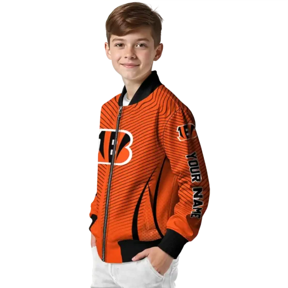 customized cincinnati bengals chevron arrow orange bomber jacket trendy