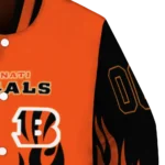 customized cincinnati bengals flame border orange black varsity jacket best selling.webp