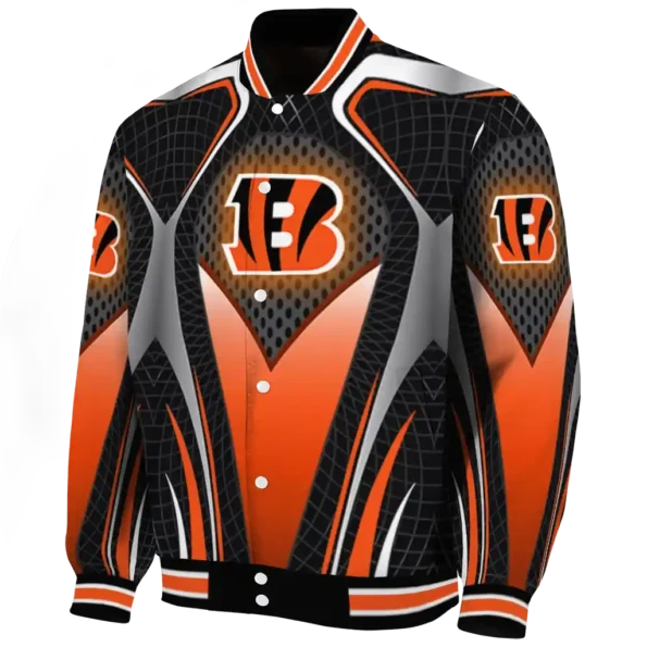 customized cincinnati bengals mesh chest black crocs black varsity jacket best selling.webp