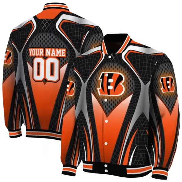 customized cincinnati bengals mesh chest black crocs black varsity jacket fashion forward.webp