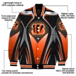 customized cincinnati bengals mesh chest black crocs black varsity jacket best selling.webp