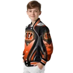 customized cincinnati bengals mesh chest black crocs black varsity jacket best selling.webp