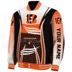 customized cincinnati bengals mesh effect orange black varsity jacket best selling.webp