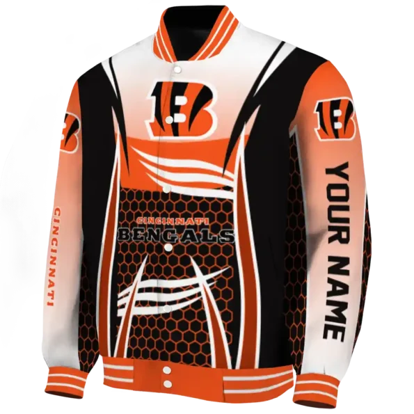 customized cincinnati bengals mesh effect orange black varsity jacket best selling.webp