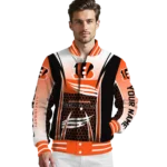 customized cincinnati bengals mesh effect orange black varsity jacket best selling.webp