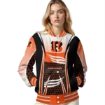 customized cincinnati bengals mesh effect orange black varsity jacket best selling.webp