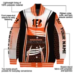 customized cincinnati bengals mesh effect orange black varsity jacket best selling.webp