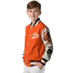 customized cincinnati bengals razorback outline orange nude varsity jacket best selling.webp