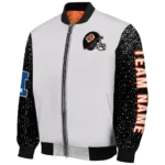 customized cincinnati bengals speckled arms orange gray bomber jacket best selling