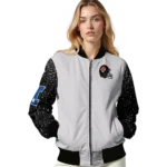 customized cincinnati bengals speckled arms orange gray bomber jacket best selling