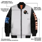 customized cincinnati bengals speckled arms orange gray bomber jacket best selling