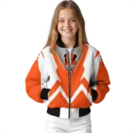 customized cincinnati bengals v stripes orange white bomber jacket best selling
